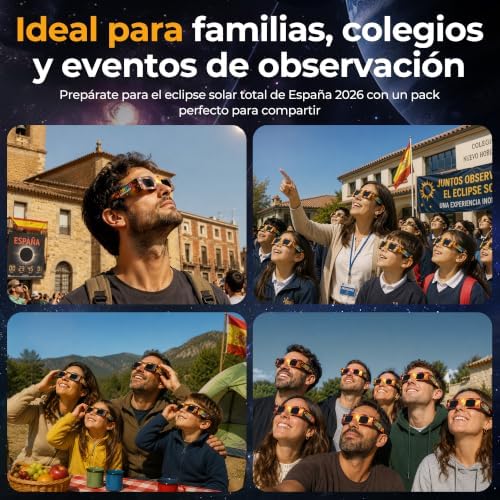 Pacote de óculos 15/30 ISO 12312-2 CE - Aprovados 2026 para Proteção UV e Infravermelha Certificados para Adultos e Crianças + Filtro Móvel