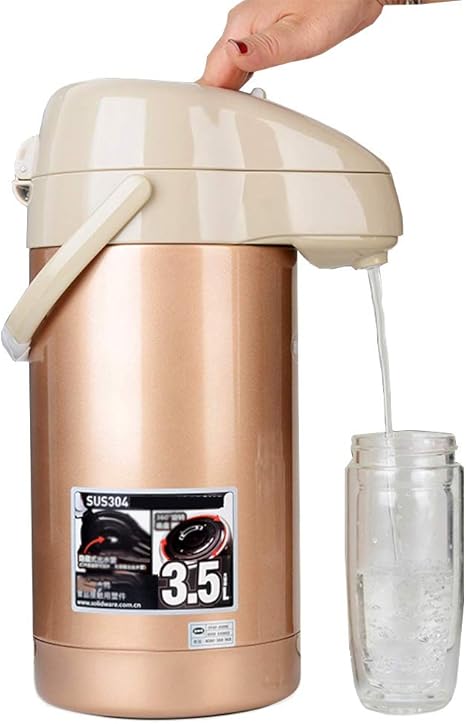 large coffee thermos with pump