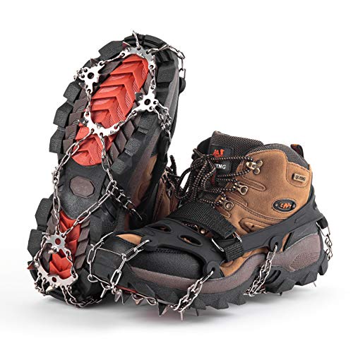 SHARKMOUTH Ice Cleats Crampons Traction, Ice Snow Grips for Boots Shoes