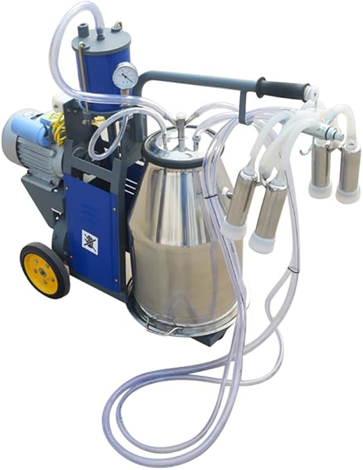Amazon Com Jiawanshun Milker Machine Electric Milking Machine 25l Single Bucket Single Handle For Farm Household Cow And Goat Milking Machine 110v 220v For Cow 110v Kitchen Dining
