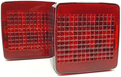 LED Submersible Trailer Tail Lights, Under 80" Combo Stop, Turn and Tail Functions with License Plate (Made in the USA)