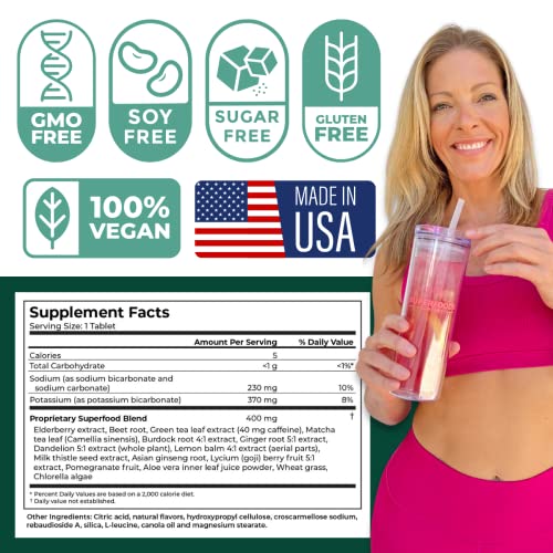 skinnytabs Superfood Tabs Detox Cleanse Drink Fizzy Nutrition Supplement for Women and Men