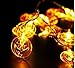 30LEDs Halloween String Lights, 9.8ft Pumpkin Lights Battery Operated with Twinkle/Steady Light Modes for Outdoor Halloween Lights, Warm White