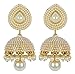 Royal Bling Golden Pearl Minakari Jhumki/Jhumka Earrings