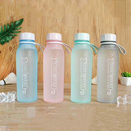 Huifa Fashion Water Bottle Plastic Sport Scrub Leak Proof Drinking Bottle Portable (Green)