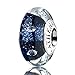 ATHENAIE Murano Glass 925 Sterling Silver Clear CZ Blink Dark Blue Star Charms Bead for Bracelet