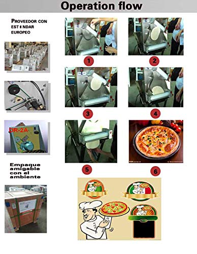 CHEF PROSENTIALS 110volt Electric Dough Sheeter 100~300 mm Pizza dough roller press