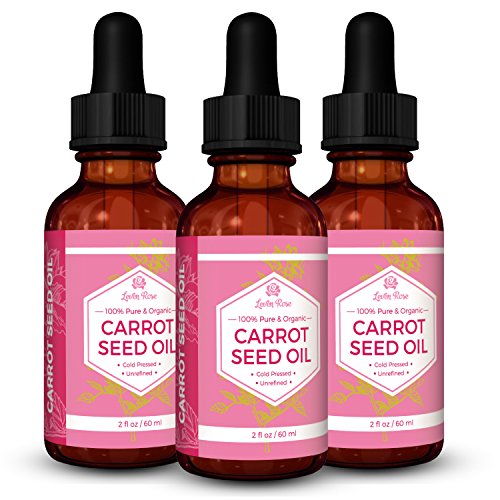 #1 TRUSTED Carrot Seed Oil by Leven Rose - 100% Organic Natural Cold Pressed & Unrefined - 2 oz for Skin, Hair, Body & Lip Treatment (2 oz)