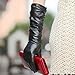 Warmen Winter Fleece Lined Ruched Elbow Length Long Evening Dress Leather Gloves (8.5, Black ( Touchscreen Function ))