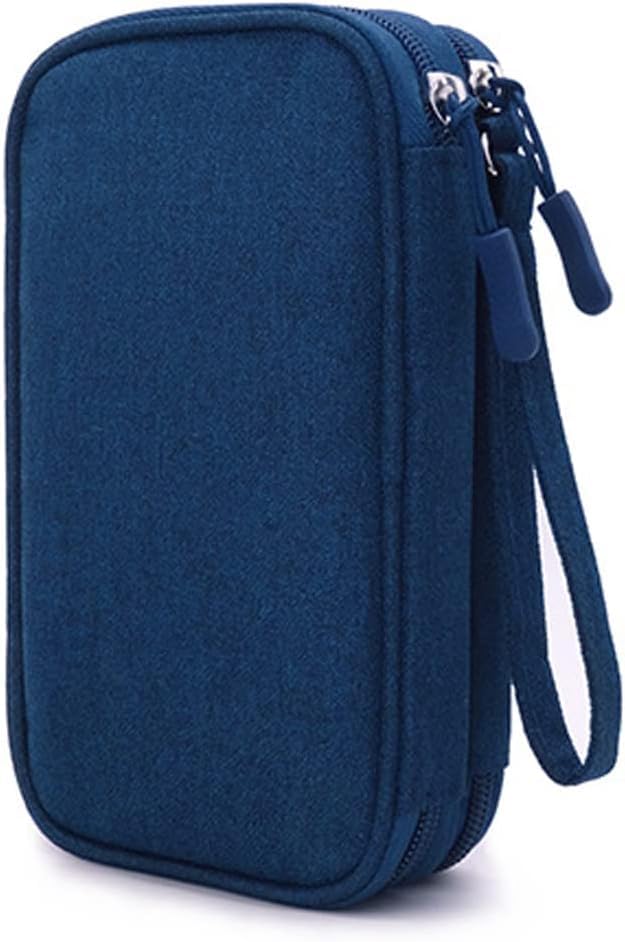 Jlyifan Travel Case Diabetic Supplies Organizer for Test Strips, Lancets, Needles, Lancing Device, Glucose Meter, Alcohol Wipes, Insulin Pens, Syringes, Diabetes Testing Kit Storage Bag (Blue)