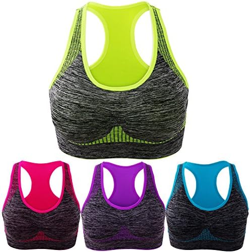 High Impact Sports Bra for Women fit Yoga Barre or Gym Workout 4 Set 34 36 38 40