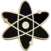 Pinsanity Atomic Symbol Black Enamel Lapel Pin