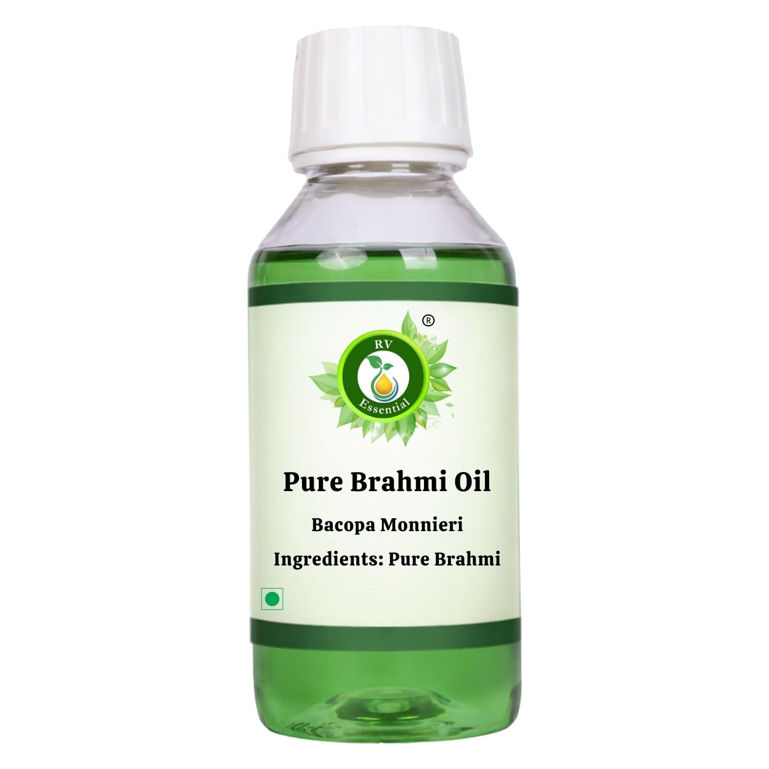 R V Essential Pure Brahmi Oil 100ml (3.38oz)- Bacopa Monnieri (100% Pure and Natural Rare Herb Series)
