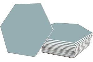 Avant Decor | Stone Composite Hexagon Solid Color | Peel and Stick Kitchen Backsplash Tiles | Stick On Wall Tiles | Easy DIY Installation | 6” x 6.9” | Single Tile