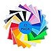 Bright Idea Supplies Heat Transfer Vinyl Bundle - 23 Sheet Pack of HTV Vinyl - Iron On Vinyl Assorted Colors and Glow in the Dark HTV Bundle - Iron on Vinyl for Cricut, Silhouette Cameo and Heat Press
