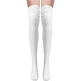 Holibanna Extra Long Thigh High Socks for Women over the Knee Cotton Stockings Breathable Leg Warmers for Daily Wear Dance and Cosplay