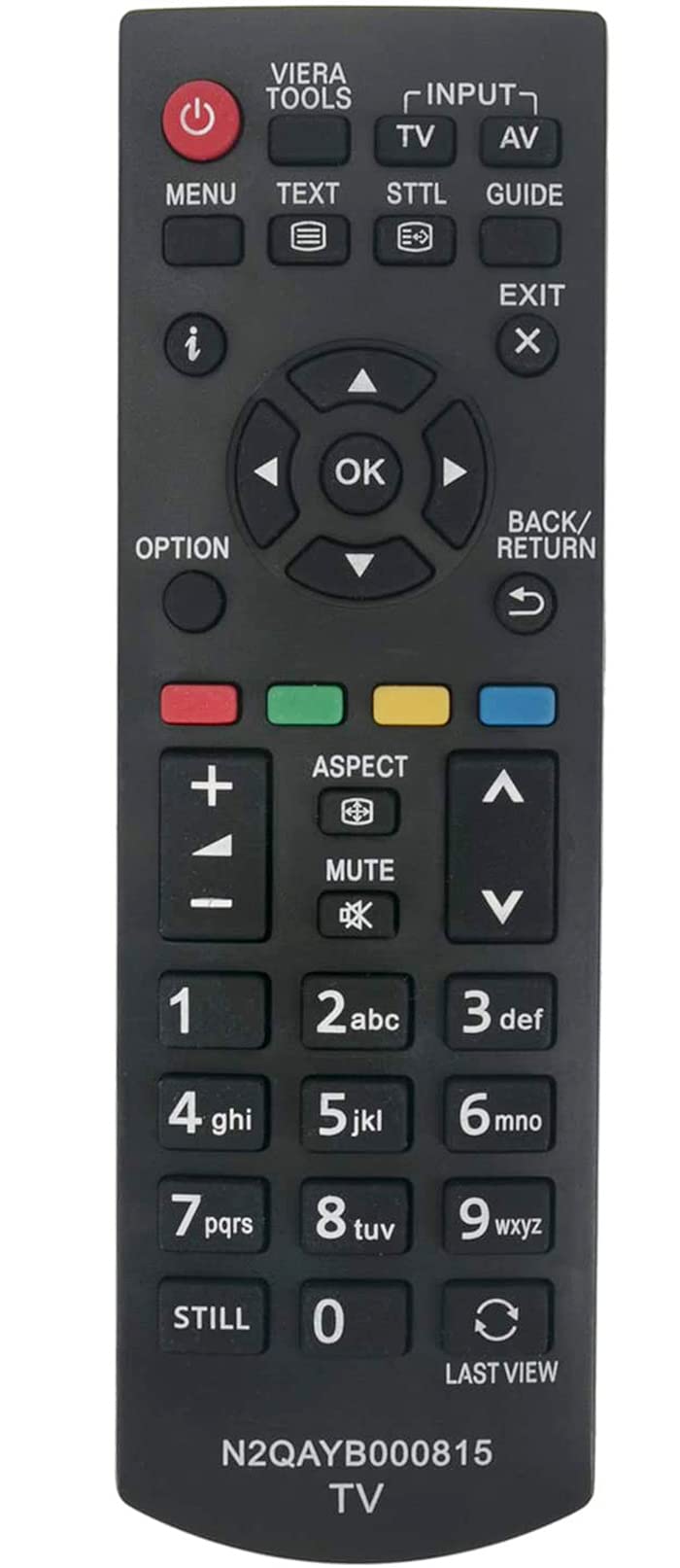 ALLIMITY N2QAYB000815 Remote Control Replacement for Panasonic LCD LED TV TX-L32B6E TX-L32EM6E TX-L32EM6Y TX-L39B6E TX-L39B6ES TX-L39EM6E TX-L32XM6B TX-L32XM6E TX-L42B6ES TX-L50EM6E TX-L50EM6Y
