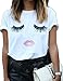 Haola Summer Fashion Women Cute Short Sleeve Printed Tops Casual T Shirt S-White
