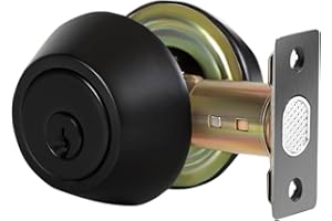 Double Keyed Deadbolt Lock - Keyed on Both Sides, 2-Way Adjustable Cylinder Deadbolt 3 Keys Interior& Exterior Dead Bolt Lock