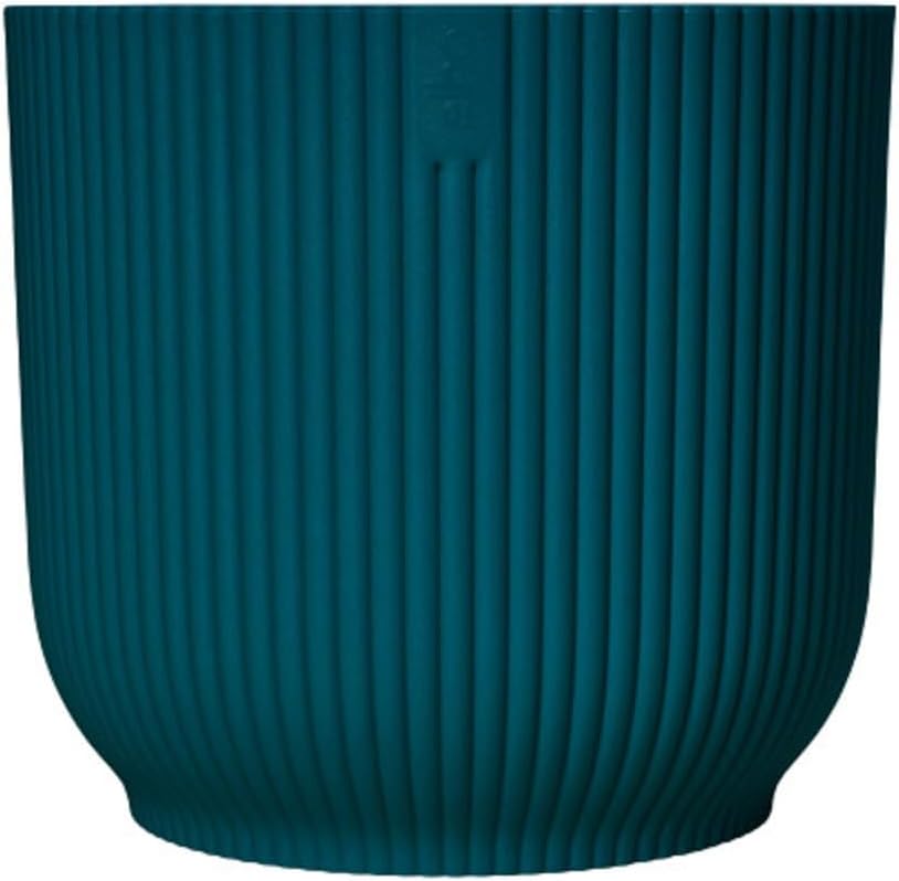 elho Vibes Fold Round 16 Indoor Plant Pot 100% Recycled Plastic Blue