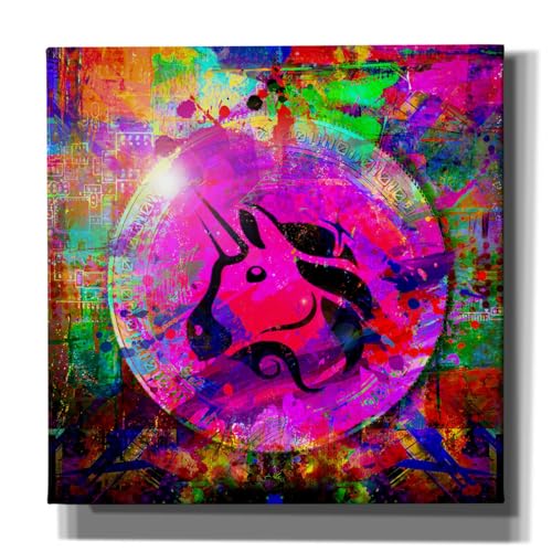 Epic Graffiti 'UNI Uniswap Crypto,' Canvas Wall Art, 18"x18"