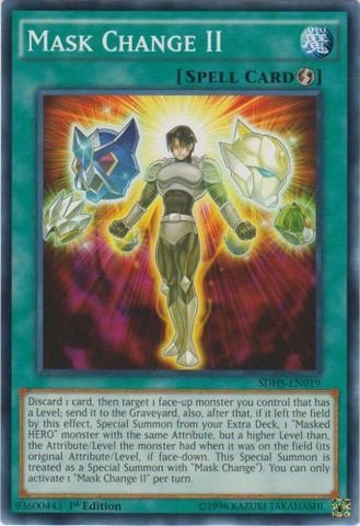 Yu-Gi-Oh! - Mask Change II (SDHS-EN019) - Structure Deck: HERO Strike - 1st Edition - Common