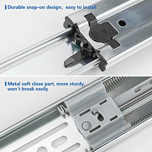 Soft Close Drawer Slides 22 Inch Heavy Duty Drawer Slides 1 Pair