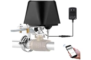 AUBRIC Smart WiFi Water Valve Shutoff Timer, Smart Sprinkler Controller, WiFi Gas Shut Off Valve Controller, for Valves up to 1.5", Compatible with Alexa Google, APP Remote Control, No Hub Required