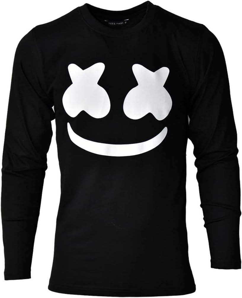TEES PARK Printed Men's Cotton Full Sleeves Round Neck T-Shirt