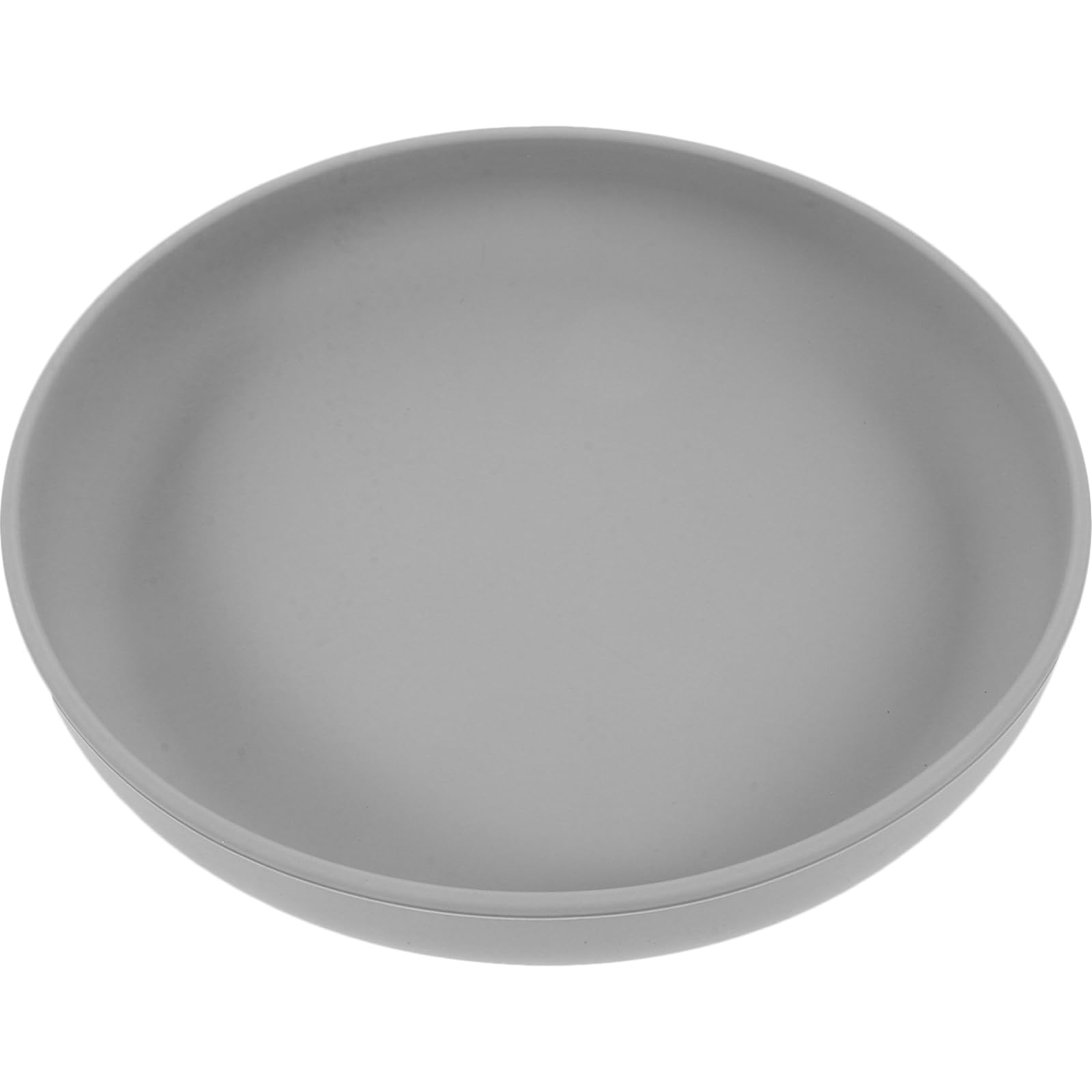 IMIKEYA Spillproof Scoop Plates with Suction Base for Adults Seniors: Silicone Non-Slip Self-Feeding Dish Adaptive Kitchen Utensils for Elderly Disabled, Food Grade, Dishwasher & Microwave Safe(Grey)
