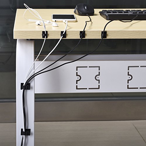 image for eBoot Upgraded (100 Pieces, 2 Sizes) Adhesive Cable Clips Car Cable Wi