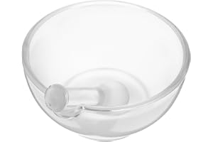 SHINEOFI Glass Mortar and Pestle Set 150mm, Laboratory Grade Glass Bowl with Pestle for Grinding Spices
