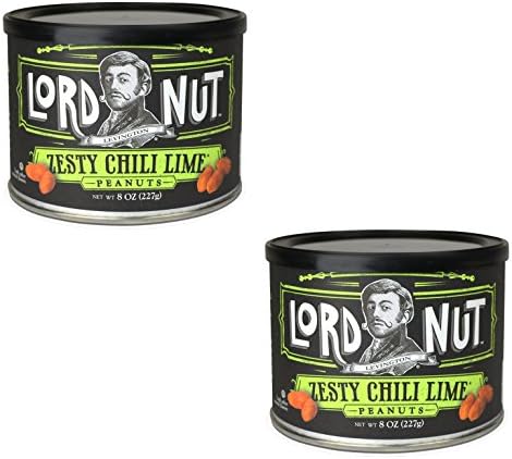 Lord Nuts Levington Zesty Chili Lime Peanuts Certified Kosher 16 oz 2 pack