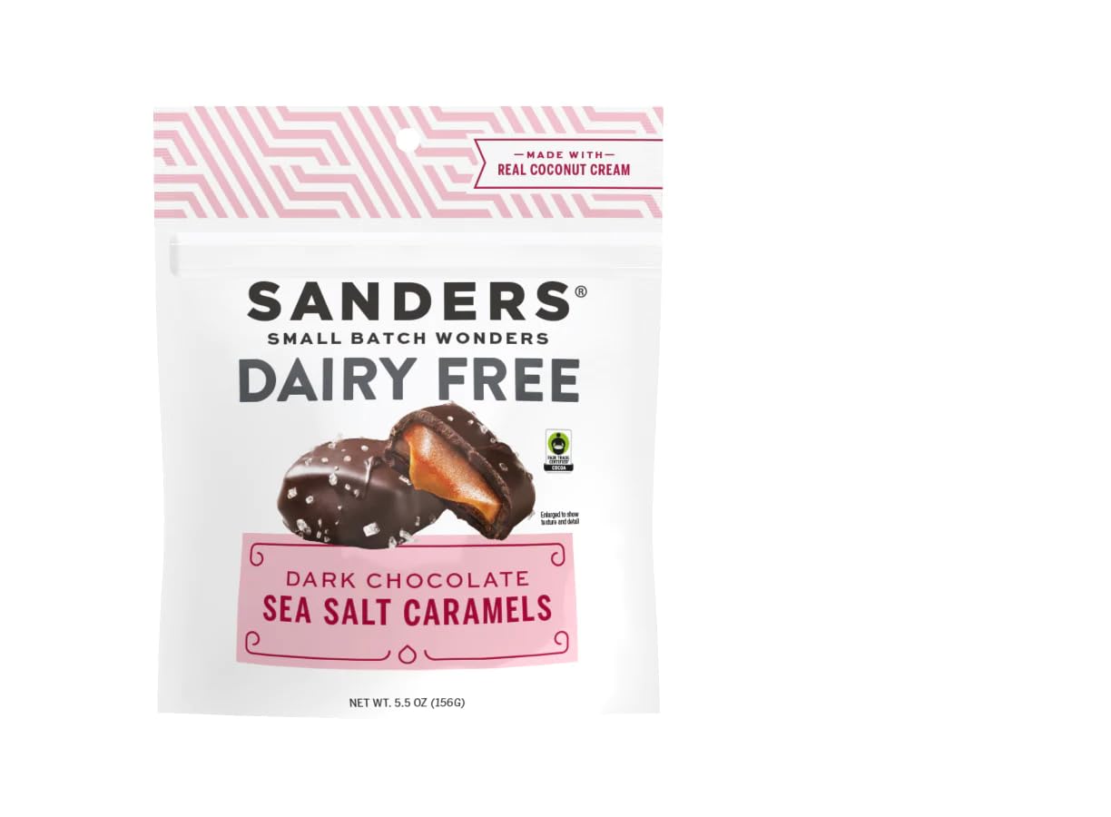 Sanders Raspberry Caramels Sanders, Caramels Dark Chocolate Sea Salt, 5.5 Ounce