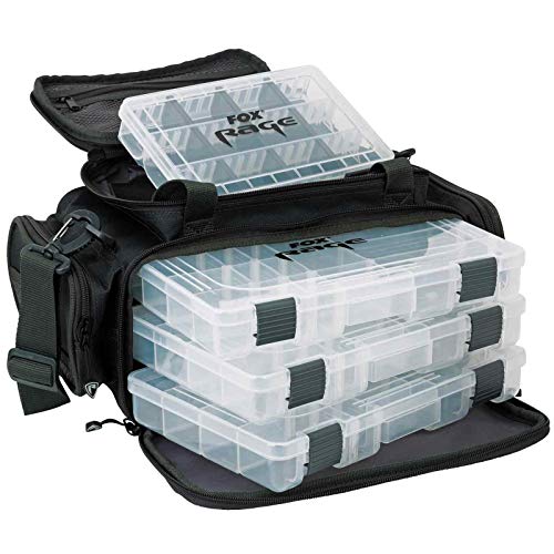 Fox Rage Lure & Tackle Bag 43x24x41cm - Kunstködertasche für Raubfischköder, Angeltasche für Kunstköder, Tackletasche, Tasche