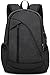 ibagbar Water Resistant Laptop Backpack with USB Charging Port Fits up to 15.6-Inch Laptop and Notebook Black