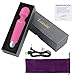 Luxsire Cordless Therapeutic Wand Massager Waterproof Elegant Power USB Rechargeable 8 Powerful Speeds & 20 Pulsating Patterns Vibration For Muscle Aches & Sports Recovery (Pink)
