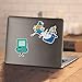Adventure Time BMO Cartoon Network T Shirt & Exclusive Stickers (Small) Silver