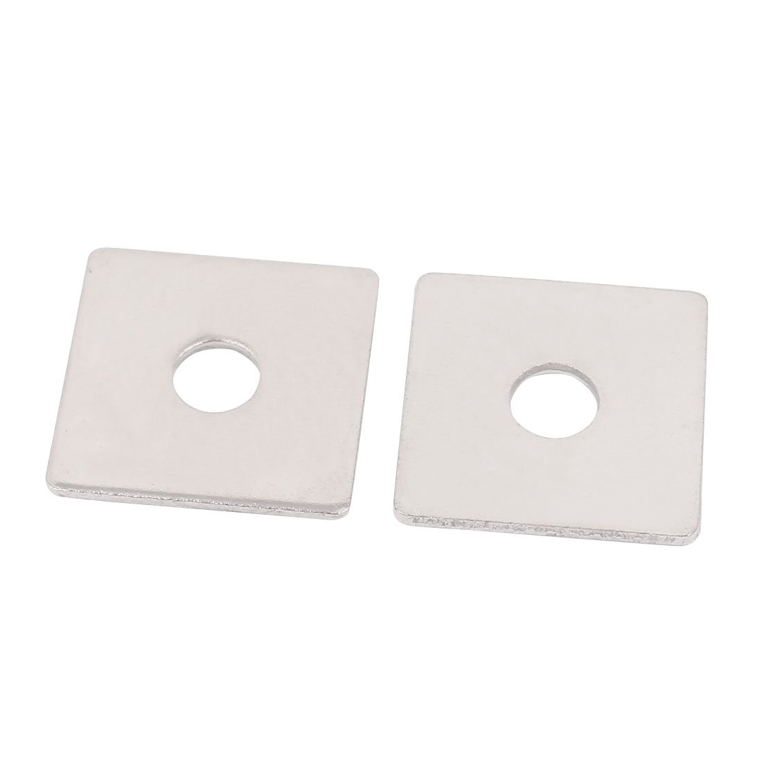 Sourcingmap M8 x 30mm Square Stainless Steel Flat Repair Plate Silver Tone 2pcs