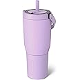 BrüMate Resa 35oz 100% Leakproof Travel Tumbler with Handle & Straw | Flexible Soft Sip Straw | Silicone Sleeve for Durability | Made of Stainless Steel | Cup Holder & Travel Friendly | (Lavender)