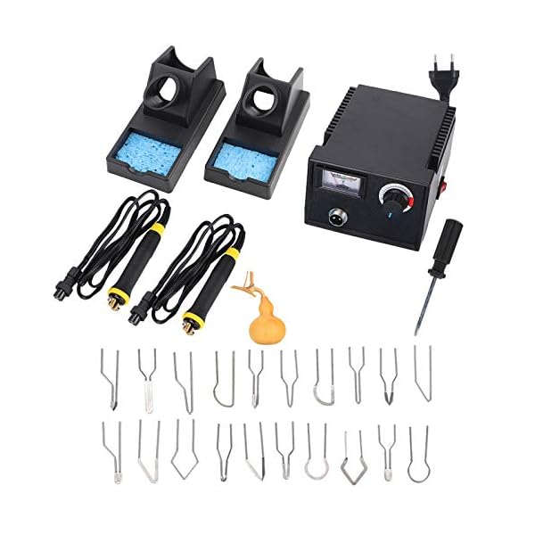Pyrographie Maschine Tragbar Brandmal Kolben Set Brandmalerei Werkzeug Holz LÃ¶tkolben Set fÃ¼r Holz Leder Gravieren(EU-Stecker 220V)