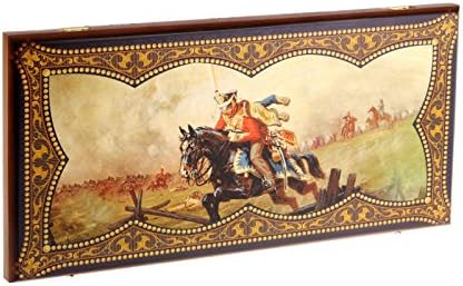 24" Wood Backgammon and Checkers Game Set Hussar