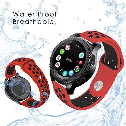 Gear S3 Band, KADES Soft Silicone Band Replacement Strap for Gear S3 Frontier and Gear s3 Classic Smart Watch (3-Pack) - Thumbnail 5