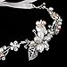 Oureamod Silvery Wedding Headbands Freshwater Pearls Prom Bridal Hair Accessories