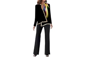 GENERIC Womens Fall Cotton Linen 2 Piece Outfits Crewneck Long Sleeve Trousers Jumpsuit Set Long Pants Suits for Women 2023