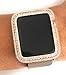 EMJ Series 1,2,3 Bling Apple Watch Zirconia Rose Gold Case Insert Bezel 38/42mm (42.0, series 3 non-ceramic)