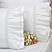 Queen's House Shams Cotton Lace White Pillowcases Set of 2-Queen Size,F