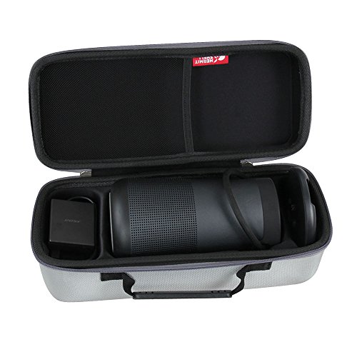 Hermitshell Hard EVA Travel Lux Gray Case Fits Bose SoundLink Revolve+ Bluetooth Speaker with Charging Cradle