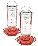 2 Pack of Best-1 Glass Hummingbird Feeders, 32 oz. Each