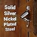 Silver Wall Mount Bottle Opener (2 Pack) – Includes Mounting Screws – Very Solid – Silver Nickel Plated – Anti-Rust Protection – Retail Packaging – Great Gift Choice